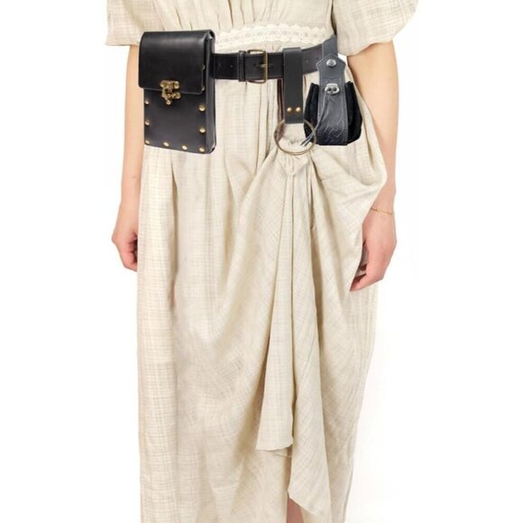 Leather Waist Pouch Vintage Medieval Fanny Pack Crossbody Cosplay Accessory main image 4